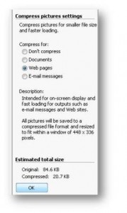 Compress Pictures Settings