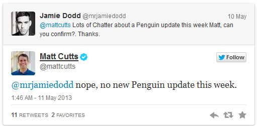 Matt Cutts tweet 1