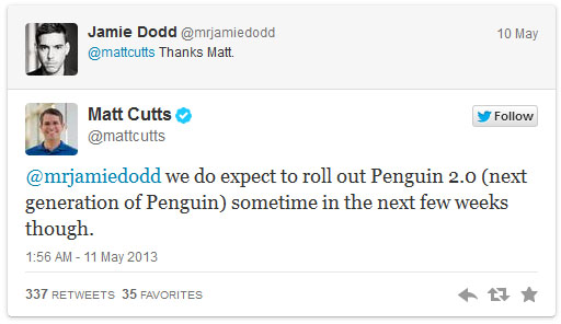 Matt Cutts tweet 2