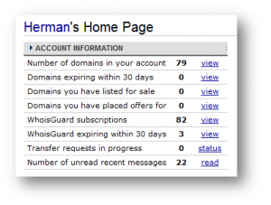 my domain at NameCheap