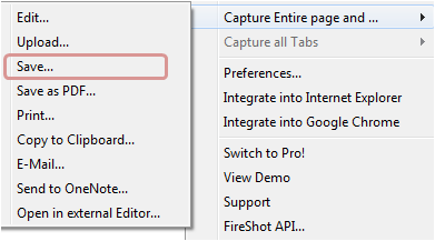 Save capture