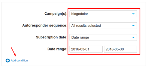 Campaign dan add condition