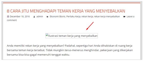 Contoh hasil Hotlink Protection