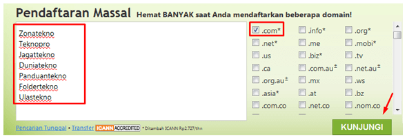 Pengecekan nama domain di GoDaddy