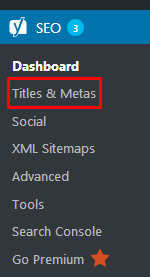 Klik Titles and Metas